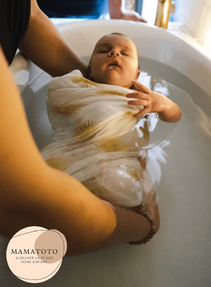Bon cadeau bain enveloppé MamatotoⓇ pour naissance